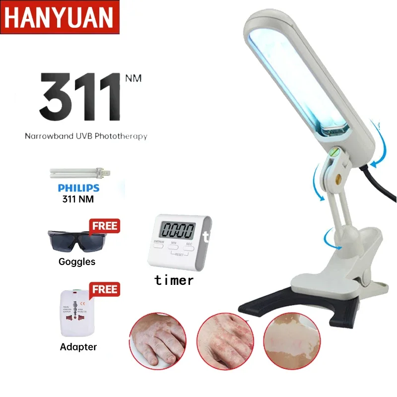 

311NM UVB Phototherapy Lamp Device for Vitiligo Treatment UV NarrowBand Ultraviolet Light Therapy Psoriasis Spots Eczema