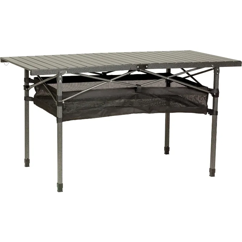 

Lippert Camping Dining Table, Slatted Aluminum Tabletop, Foldable Design, Heavy-Duty Steel Legs, Powder-Coated Protection