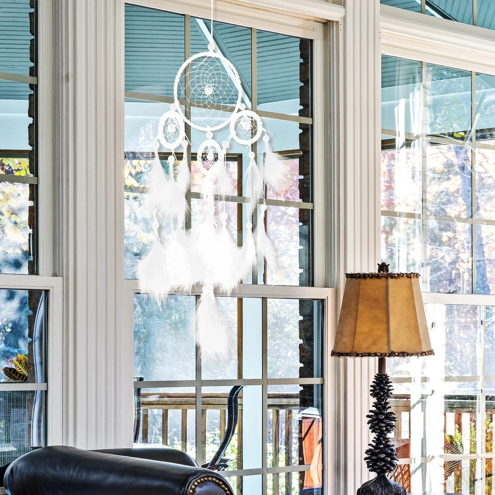 

Large Wall Dream Catcher Decorative Hanging Craft For Bedroom Office Home Indoor Outdoor Lightweight Rope Pendant Adorn Wall