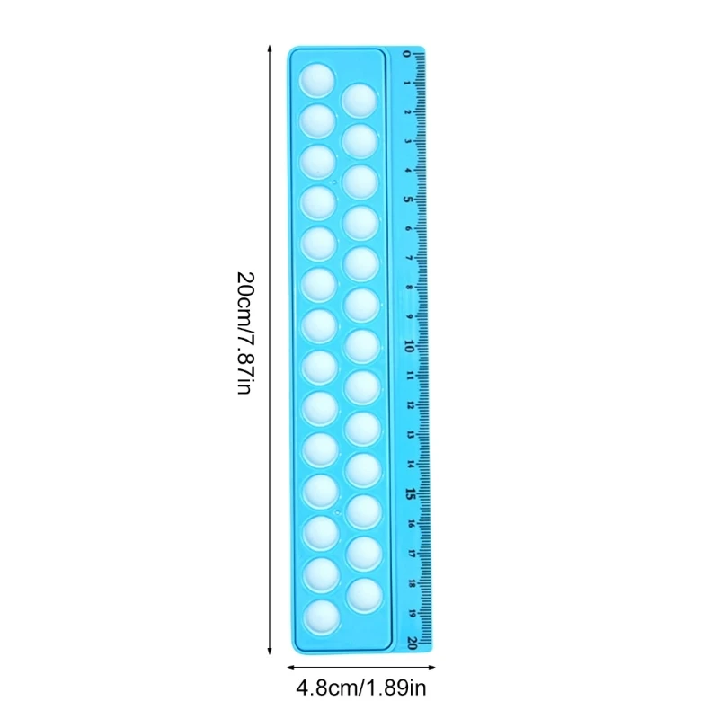 Righello giocattolo decompressione Strumento misurazione divertente per studenti Insegnanti lavoratori mentali