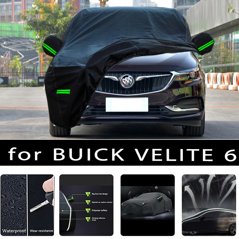 

For BUICK VELITE 6 Car Covers Outdoor Waterproof Sun Rain Snow Protection UV Auto Cover 190T Car Protective Full Covers