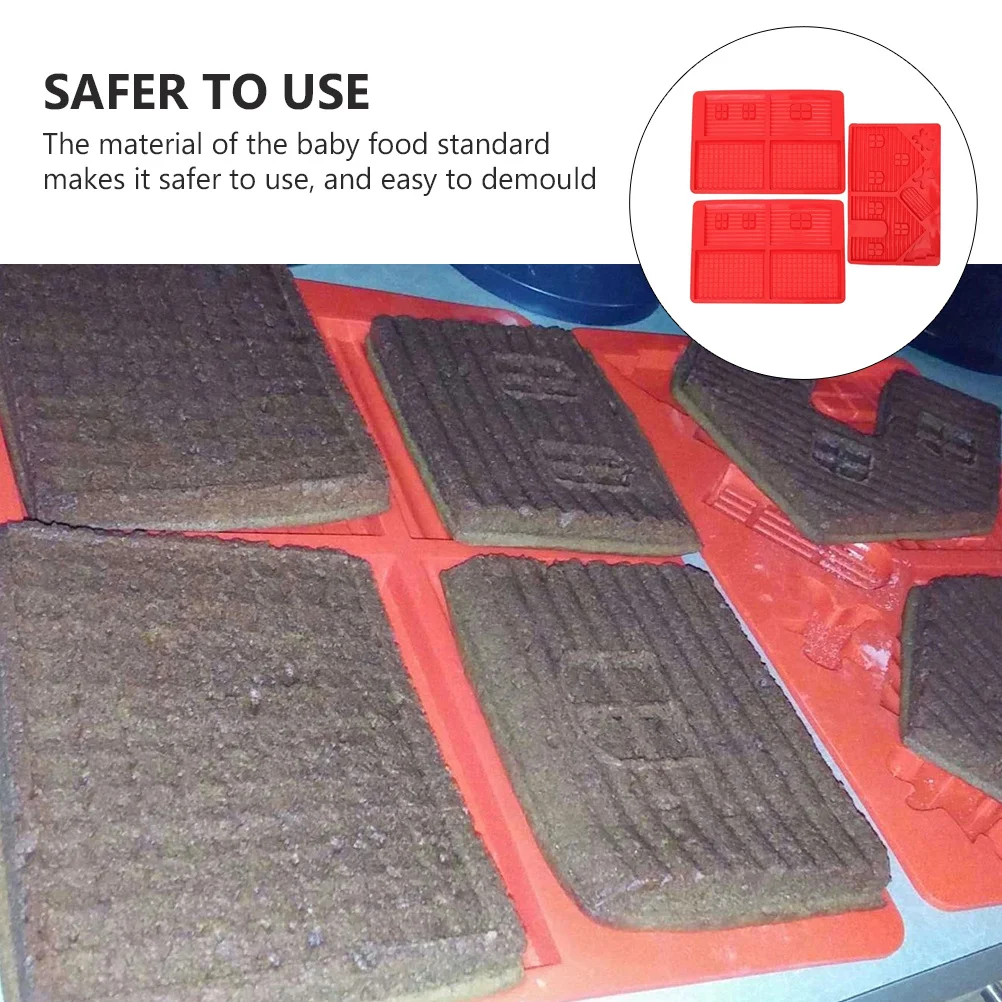 

3Pcs Silicone Cake Molds Xmas Shape Baking Pan Set DIY Fondant Waterproof Oil Resistant Kitchen