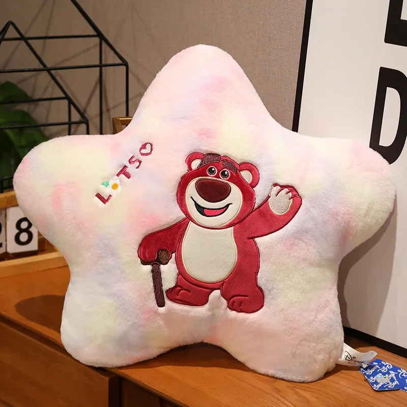 Genuine New Disney Stitch Stitch Strawberry Bear Three-Eyed Monster Winnie the Pooh Plush Doll Pillow Cute Sofa Car Seat Cushion