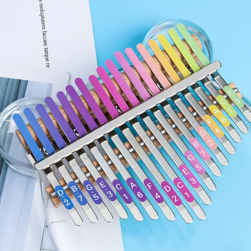 Miwayer-pegatina de calimba con escala de 17 teclas, 1 piezas, para pulgar, Piano, notas, herramientas de entrenamiento para principiantes, regalos