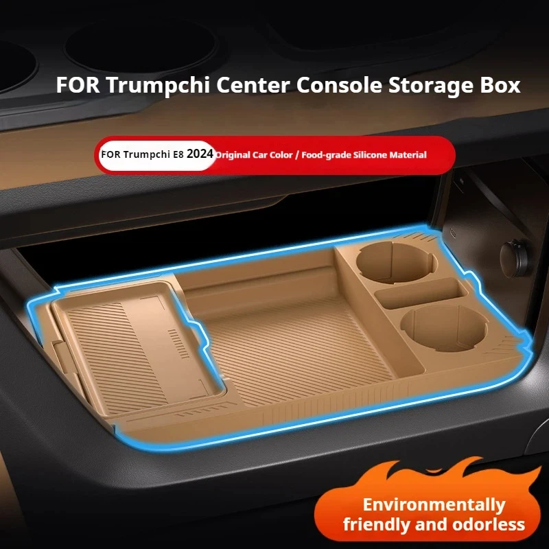 

Silicone Storage Box For GAC Trumpchi E8 Center Console Modification Anti-slip Pad Car Accessories Organizer Decoration