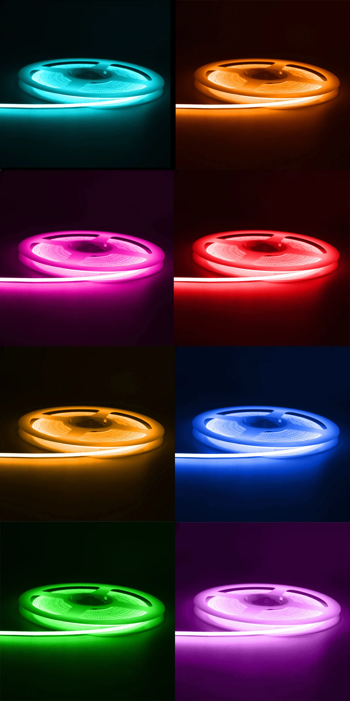 2,7 mm superdünnes COB-LED-Streifenlicht, 3 V, 5 V, 12 V, farbige Lichtstreifen für Raumdekoration, Auto-FOB, flexible Band-Dimmer-Hintergrundbeleuchtung – Detail 3