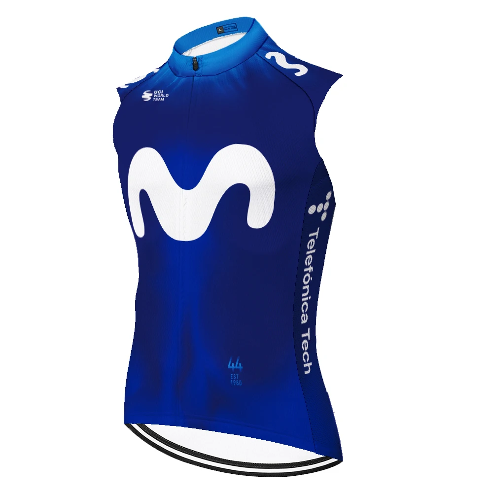 No windproof Movistar Sleeveless bicycle clothing jersey ciclismo ropa mtb спортивный костюм велоформа maillot cyclisme homme