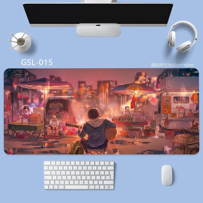 900x400 Extended pad Japanese landscape mouse pad Office keyboard pad Aesthetic Healing System mousepad anime