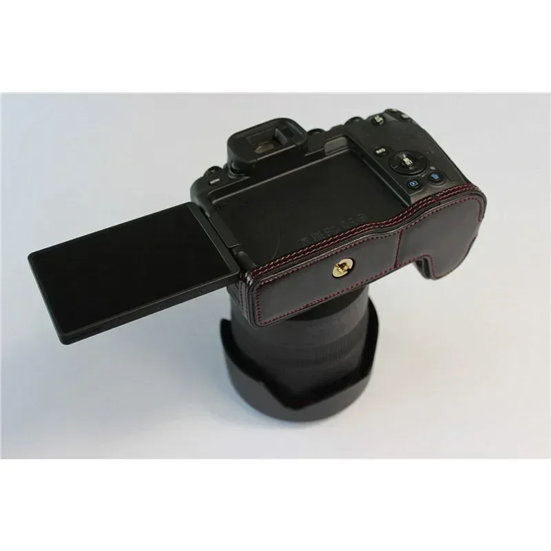 Genuine Real Leather Half Camera Case Grip hand strap for Canon EOS RP