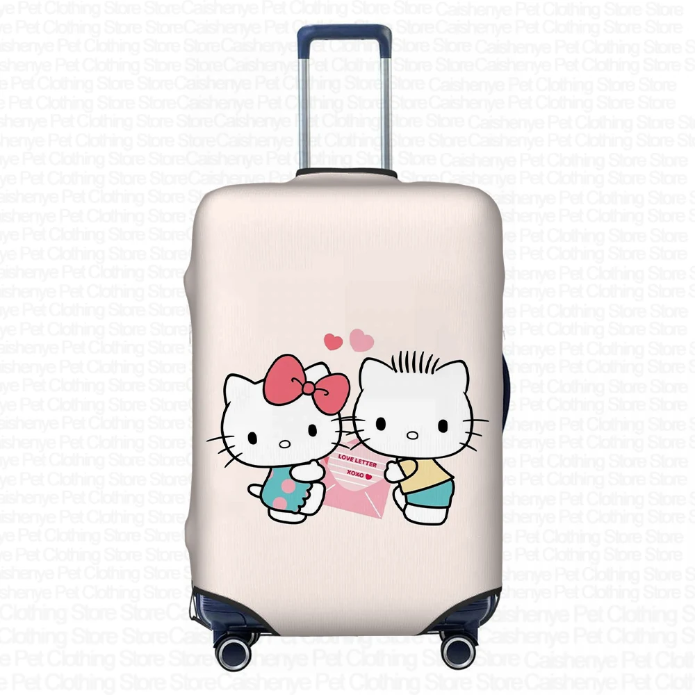 World Travel Design Luggage Case Sweet Girl Hello Kitty Pattern Travel Luggage Case Dust Cover 18 to 32 Inch Travel Accessories