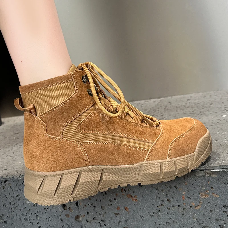 

Women's Breathable Lightweight Hiking Boots Tactical Boots Camping Thick Women's Hiking Shoes Travel Fashionable Workwear Boots