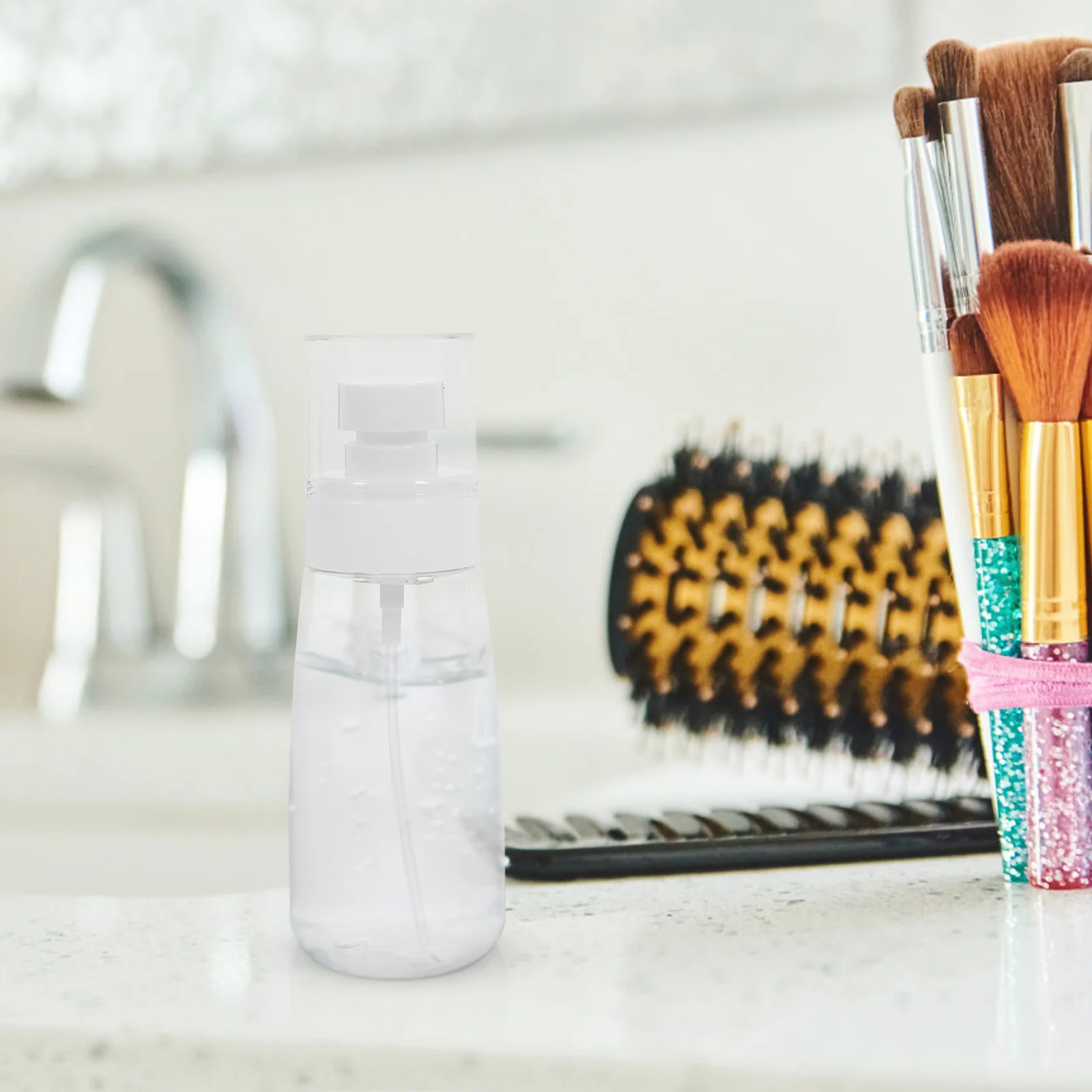 6 個旅行詰め替えボトル透明ポータブルスプレー漏れ防止香水洗顔ボディローションファインミストスプレーボトル