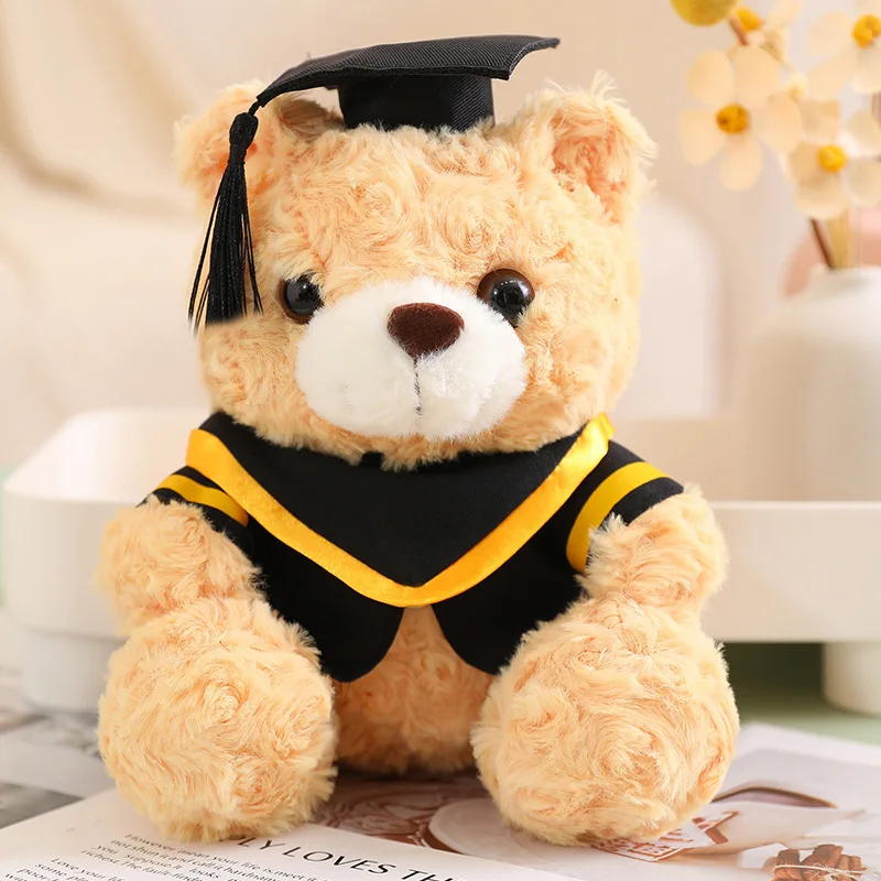 23cm Cute Graduate Bear With Hat Plush Toys Stuffed Animals Bear Plush Toys Doll Pillow Kids Lovers Birthday Baby Girl Boy Gifts