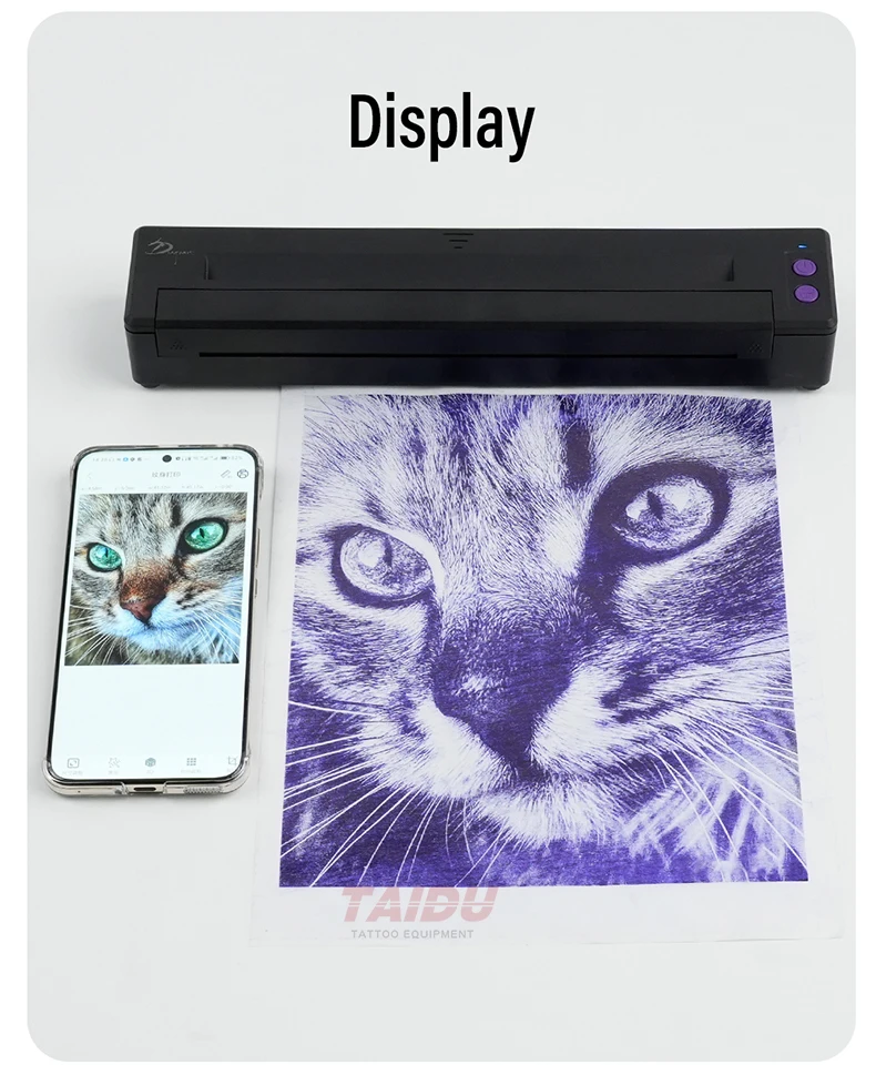 TAIDU P19 Tattoo Printer Portable Thermal Stencil Printer Bluetooth Printing Tattoo Printer Stencil Tattoo Equipment