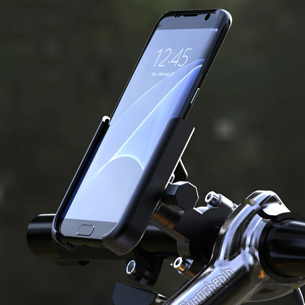 Motorcycle Cellphone Holder Aluminum Alloy 360 Degree Rotation Bike Phone Support Bracket Shockproof Cycling Accessories