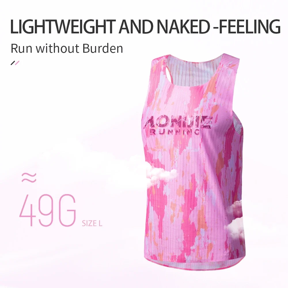 AONIJIE Outdoor Running Vest for Athletes Men Breathable Ultralight Quick Drying Sports Sleeveless T-Shirt FM5236