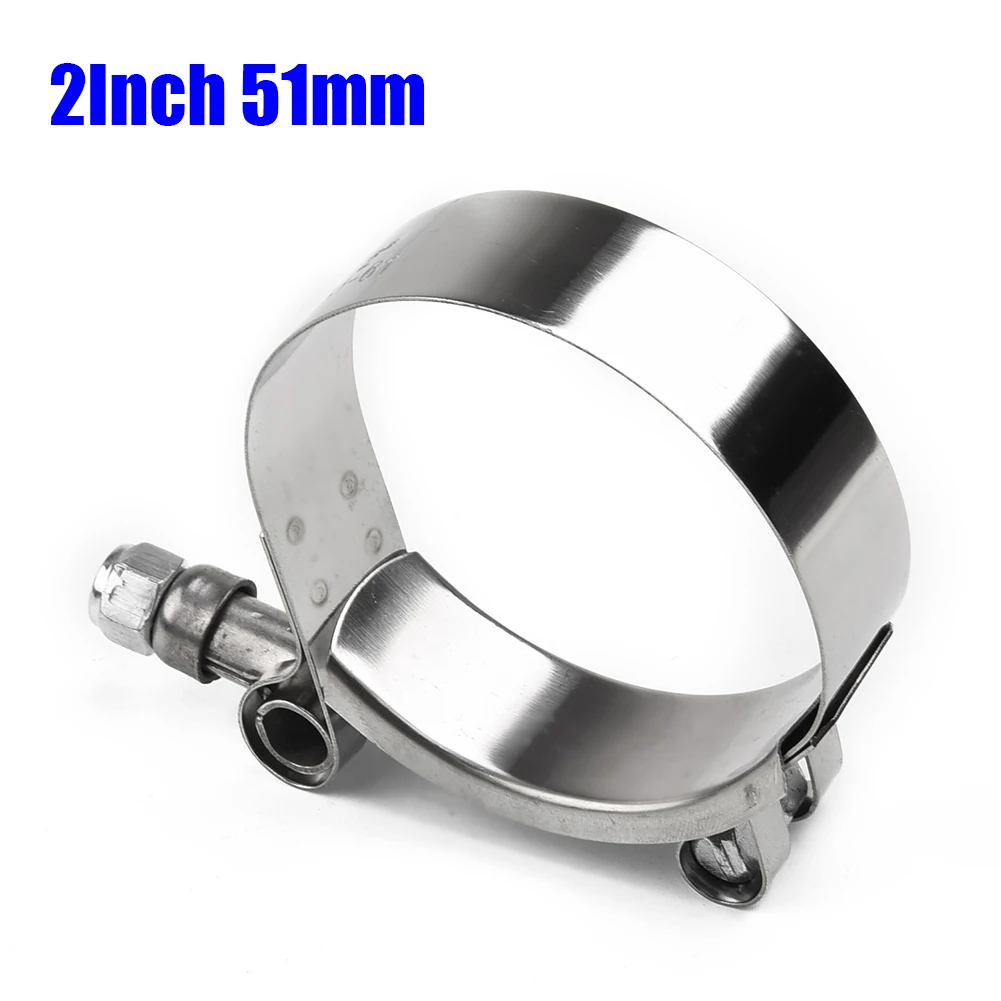 51mm Motorcycle Hose Clamps Stainless Steel T Bolt Exhaust Pipe Clip Sealing Welding Marine Clip Repair Tool Hardware Parts