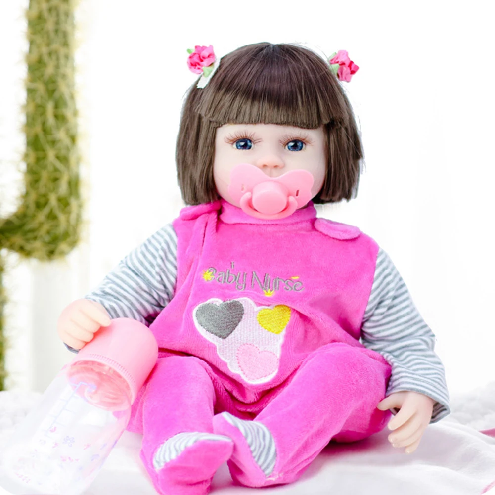 42CM Baby Reborn Doll Toys For Girls Sleeping Accompany Doll Realistic Lifelike Soft Toddler Bebe Reborn Birthday Present Gifts