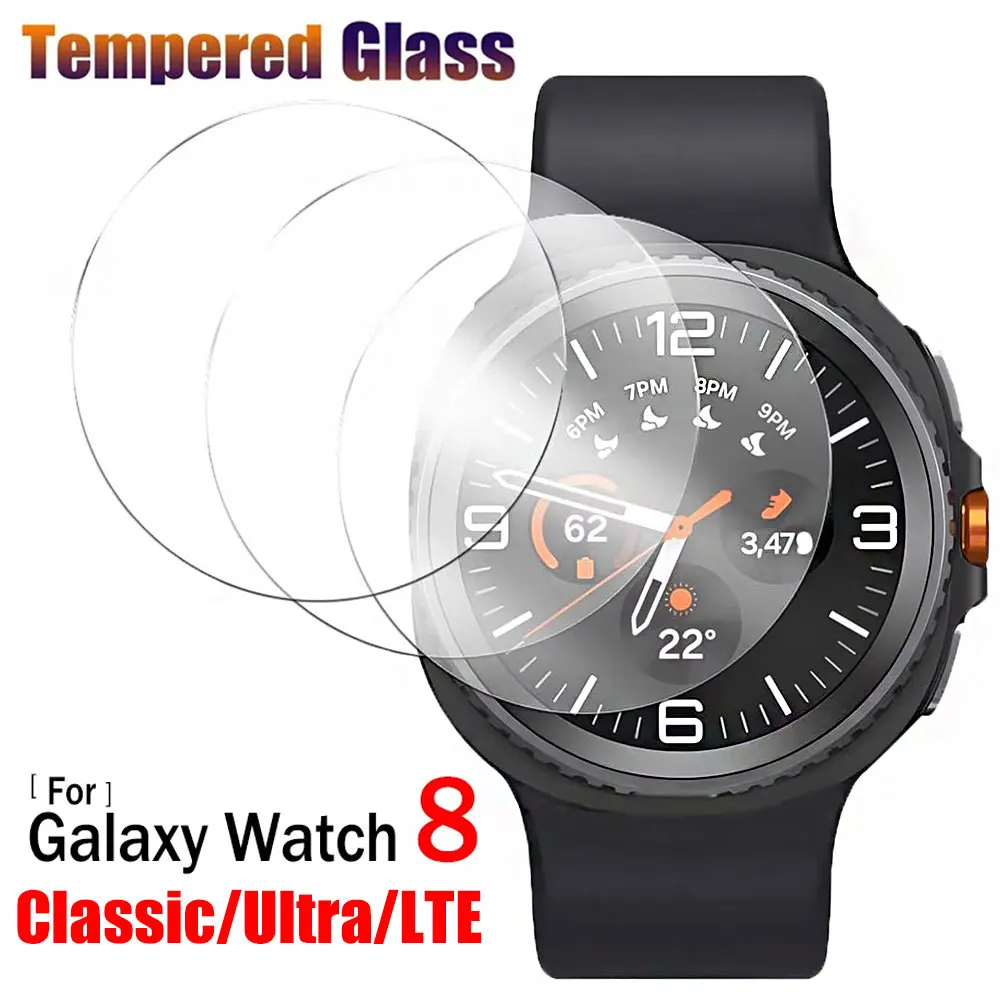 Screen Protector Glass For Samsung Watch 7 8 40 44mm/8Classic Protective Cover For Galaxy Watch Ultra 1 2 47mm Tempered Glasses