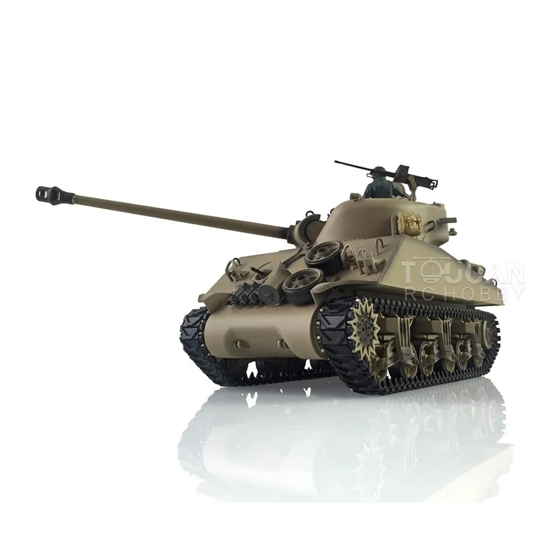 Juguetes HENG LONG 1/16 personalizado 7,0 M4A3 Sherman RC tanque Toucan 3898 barril retroceso 360 °   Metal Readt to Run Panzer Toys TH19791