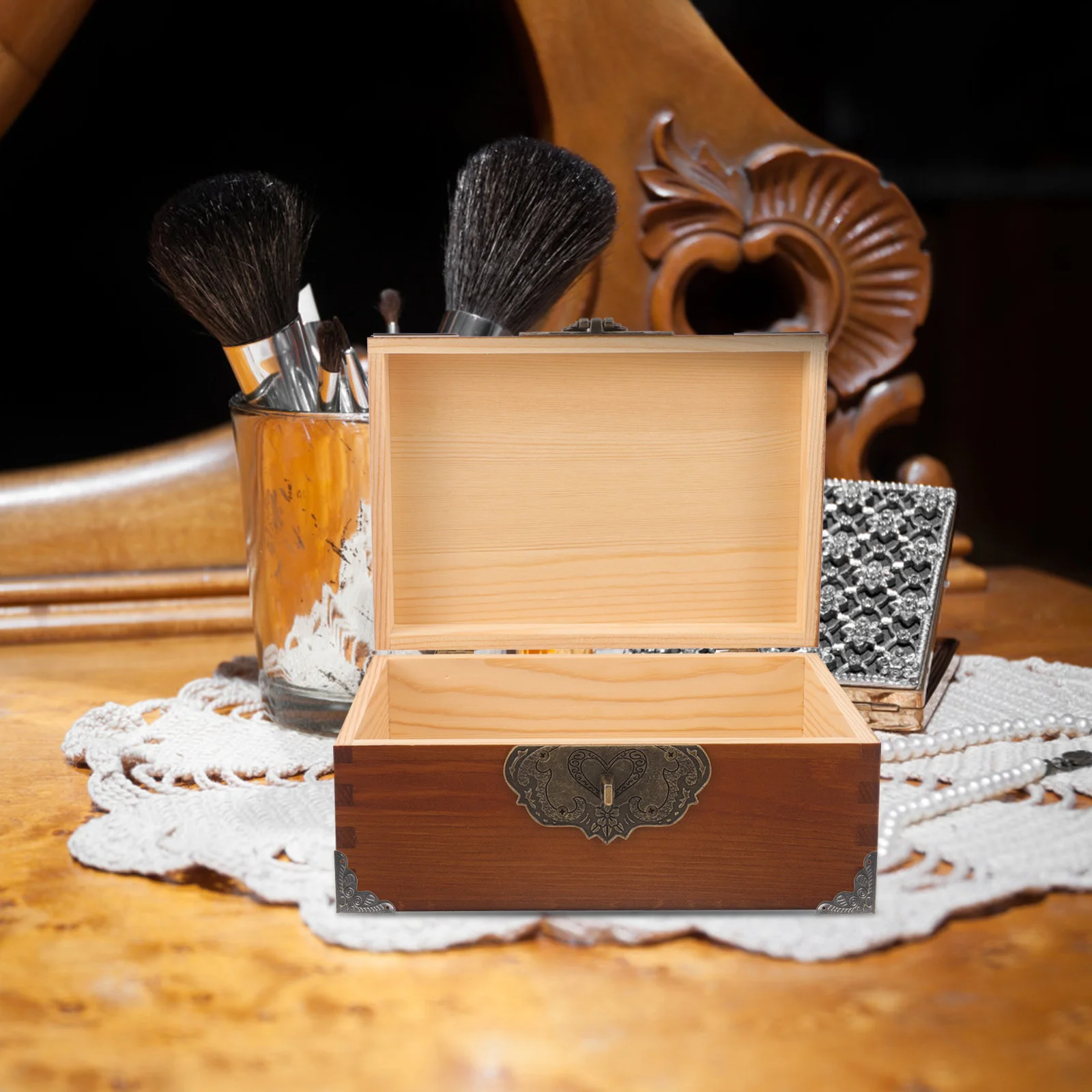 

20pcs Metal Box Corner Protector 25Mm Decorative Edge Guard For Furniture Cabinet Coffee Table Jewelry Case Durable