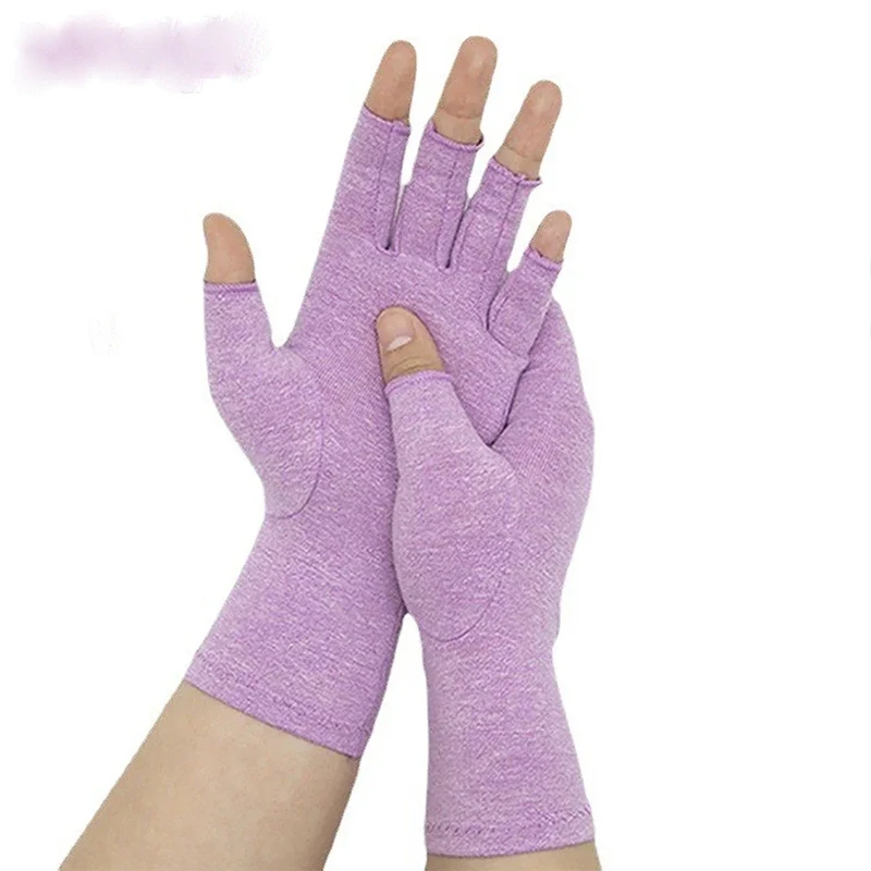 النساء الرجال نفق الرسغ الروماتيود التهاب الأوتار أصابع اليد الإبهام ضغط قفازات الأرجواني 1 زوج قفازات التهاب المفاصل