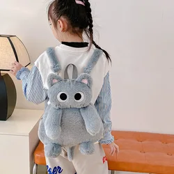 Kawaii Plush Big Eyes Cat Toy Backpack Cute Large-capacity Stuffed Animals Bags Boys Girls Backpack Gifts