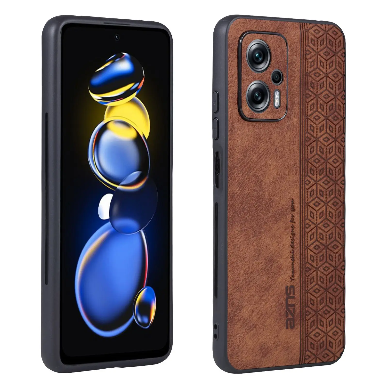 Azns para xiaomi redmi note 11t pro 5g/nota 11t pro + 5g/poco x4 gt 5g/redmi k50i 5g, capa de telefone anti-arranhões impressa pu