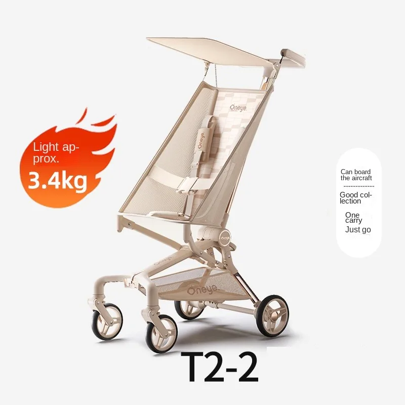 عربة أطفال جديدة T2 للجيب للسفر مع عربة أطفال خفيفة الوزن قابلة للطي بأربع عجلات عربة أطفال بمظلة دفع