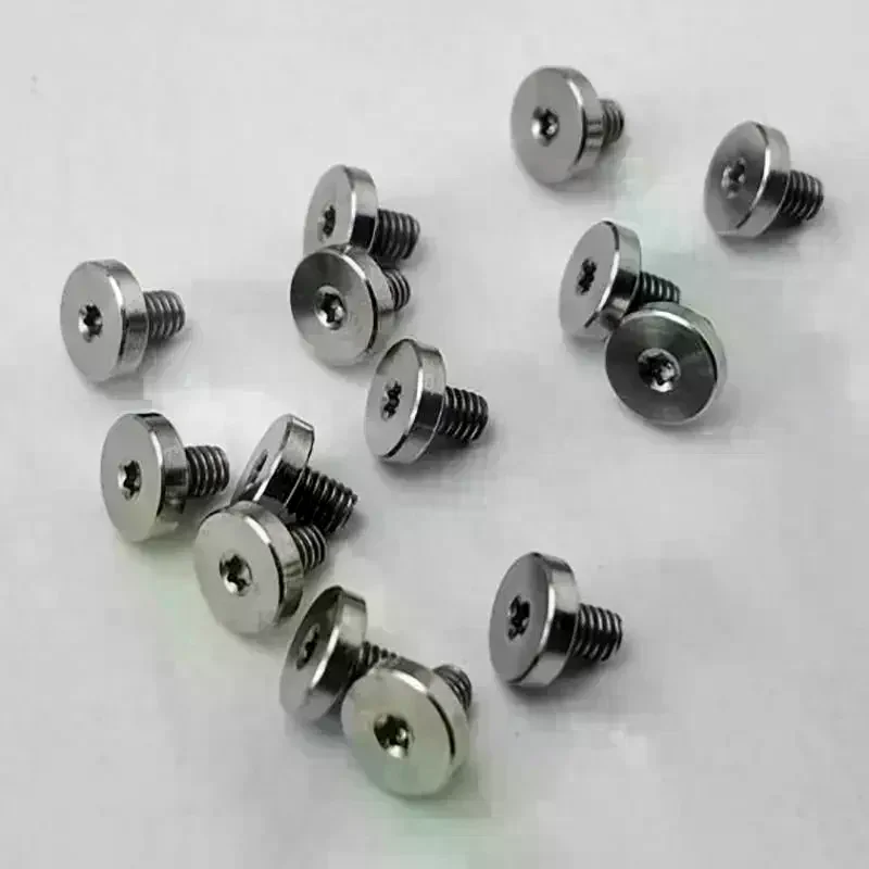 4Pcs Titanium Alloy Thread M3 Flat Head Screw For Knife Handle T8 Torx Flat Head Screws Nails DIY Spindle Titanium Alloy Screw
