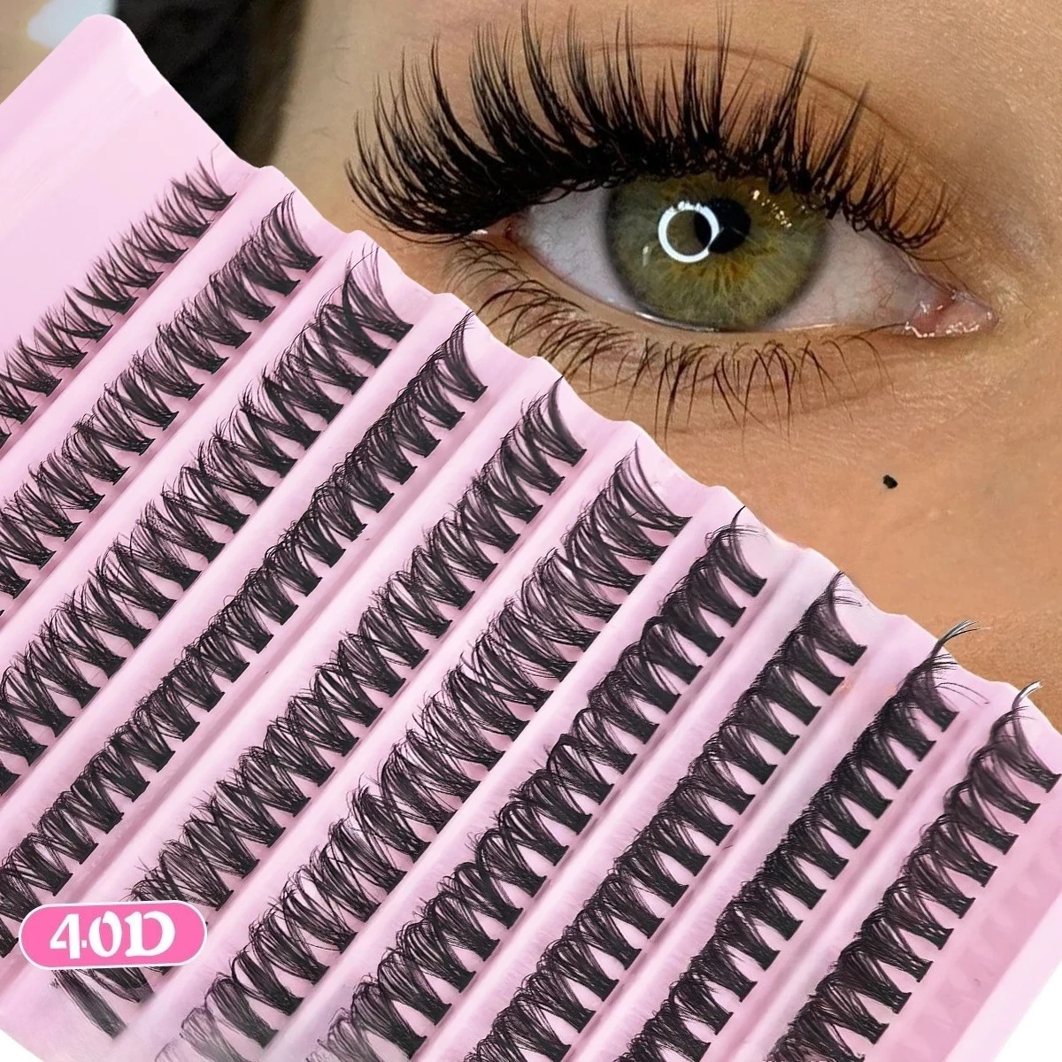 300 PCS 9-16mm Cluster Lashes Makeup Tools DIY Lashes Extension Kit Easy To Wear  Friendly To Beginners Create Beautiful Makeup