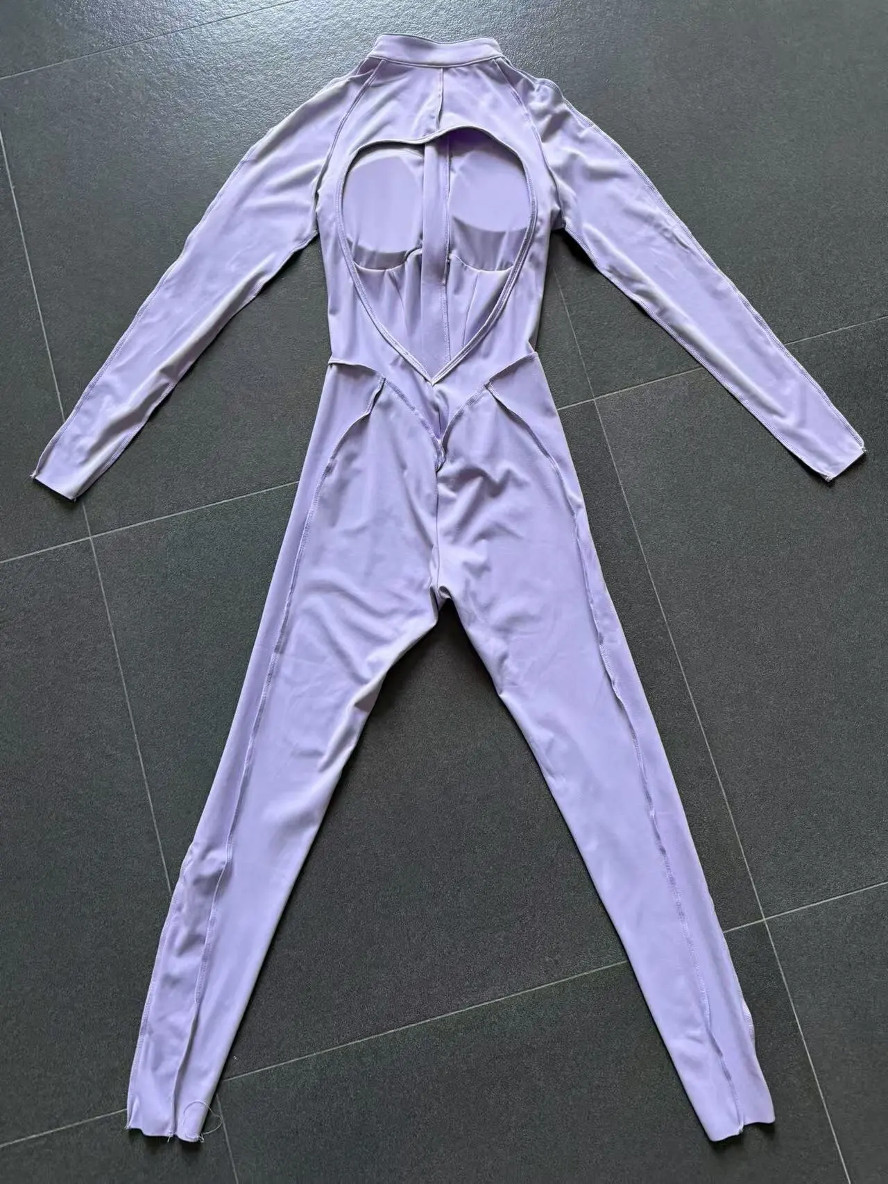 Pad Zipper Yoga Set Sports Fitness Hollow Back Skinny Women One-Piece Jumpsuits Workout Legging Clothing Gym Bodysuit XP83 - Image 5