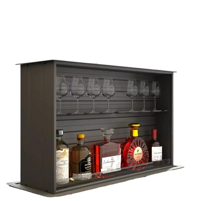 Smart Basket Multifunctional Aluminum Kitchen Pull-out Wine Cabinet Drawer Functional Design Storage