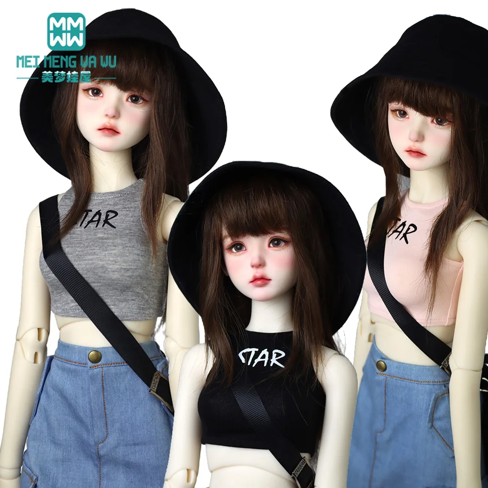 

Одежда для куклы BJD, модная майка, футболка, подходит для 1/3 1/4 1/6 DD SD MSD YOSD, аксессуары для кукол, подарок