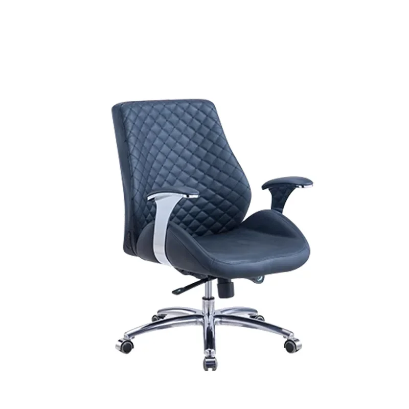 Executive Chair Comfortable Long-Sitting Backrest Office Computer Chair Fashion Leather Seat