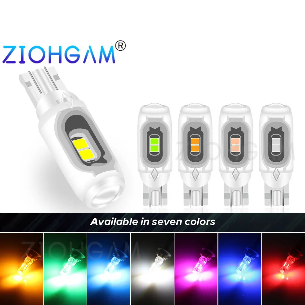 

ZIOHGAM 2PCS T10 W5W Led Flash Strobe Bulb 194 Flashing Interior Parking License Plate Reading Signal Lamp 12V Car Tail Light