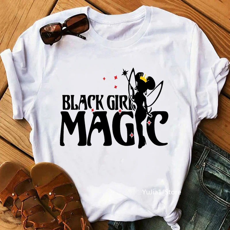 

I Love My Melanin Letter Print T-Shirt Women Clothes 2024 Black Girls Magic Tshirt Femme Summer Tops Tee Shirt Female Wholesale