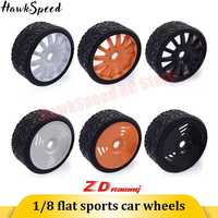 ZD Racing 100mm Rubber Tyres Wheels 17mm Hex for Redcat HSP HPI Kyosho Hobao Team Losi Carson 1/8 Buggy On-road RC Car