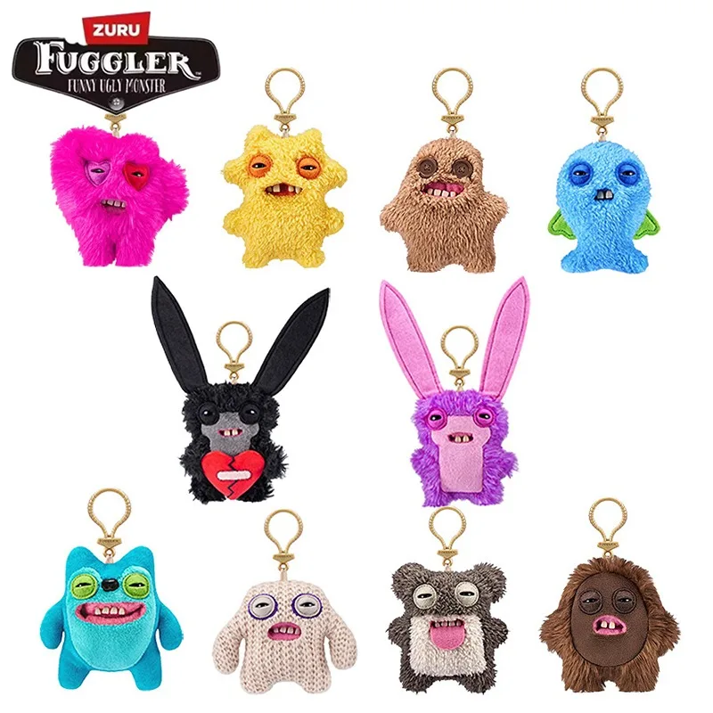 Fuggler 5th Generation Plush Doll Keyring Ugly Cute Teeth Monster Keychain Pendant Cartoon Backpack Accessories Key Chain Gifts