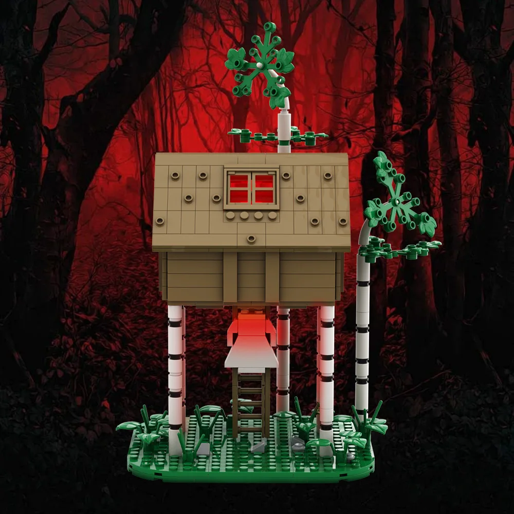Gobricks MOC film héréditaire maison d'arbre blocs de construction modèle scène d'horreur maison d'arbre briques jouet pour enfants cadeau