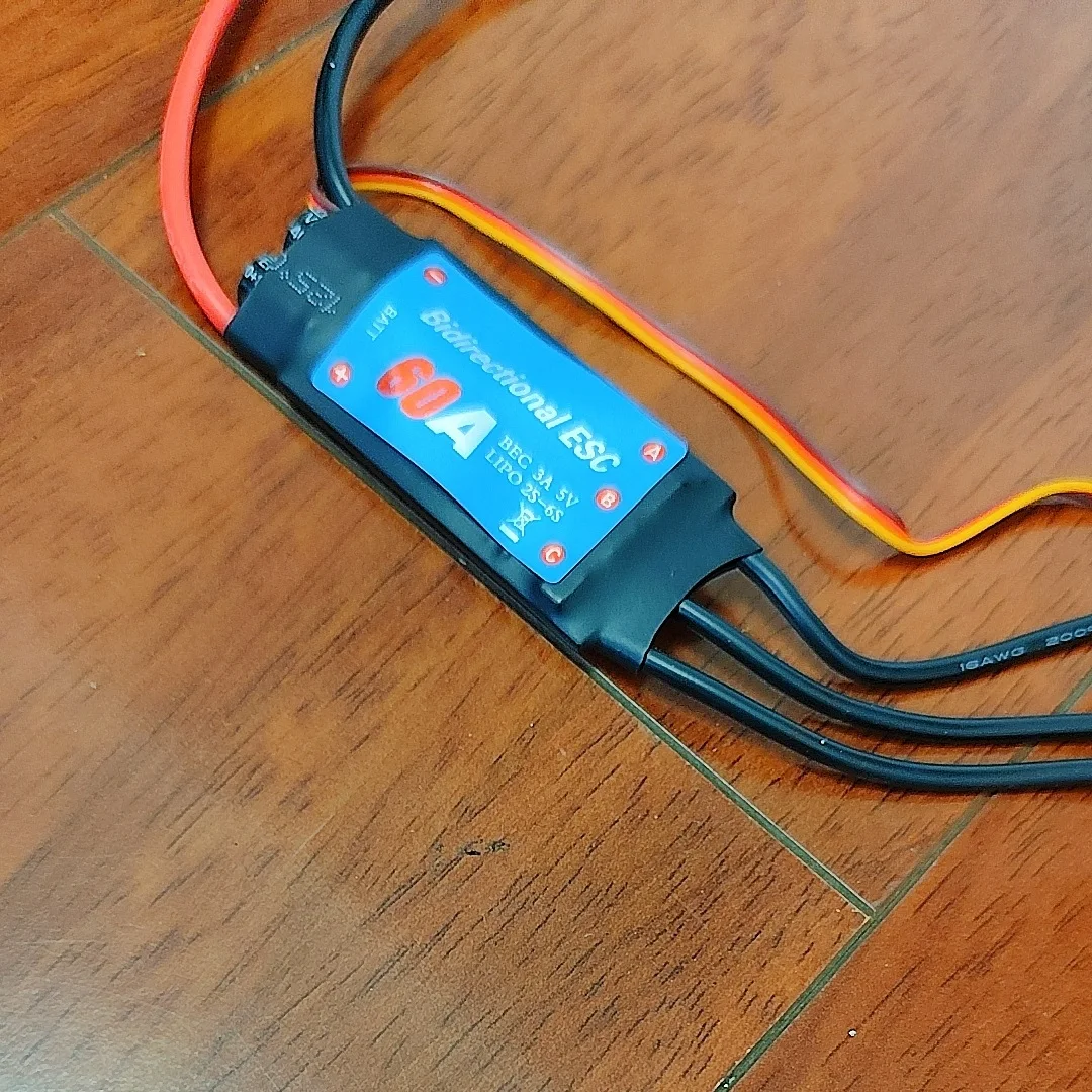 Bidirectional Brushless ESC for remote control ship, pneumatic underwater propelle, 60A