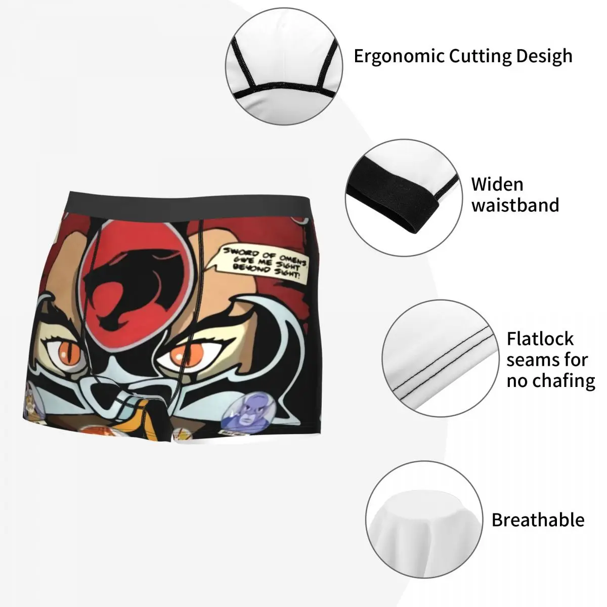 Custom Cartoon Anime Thundercats Underwear Men Stretch HiMan Cheetara Boxer Briefs Shorts Panties Soft Underpants For Male