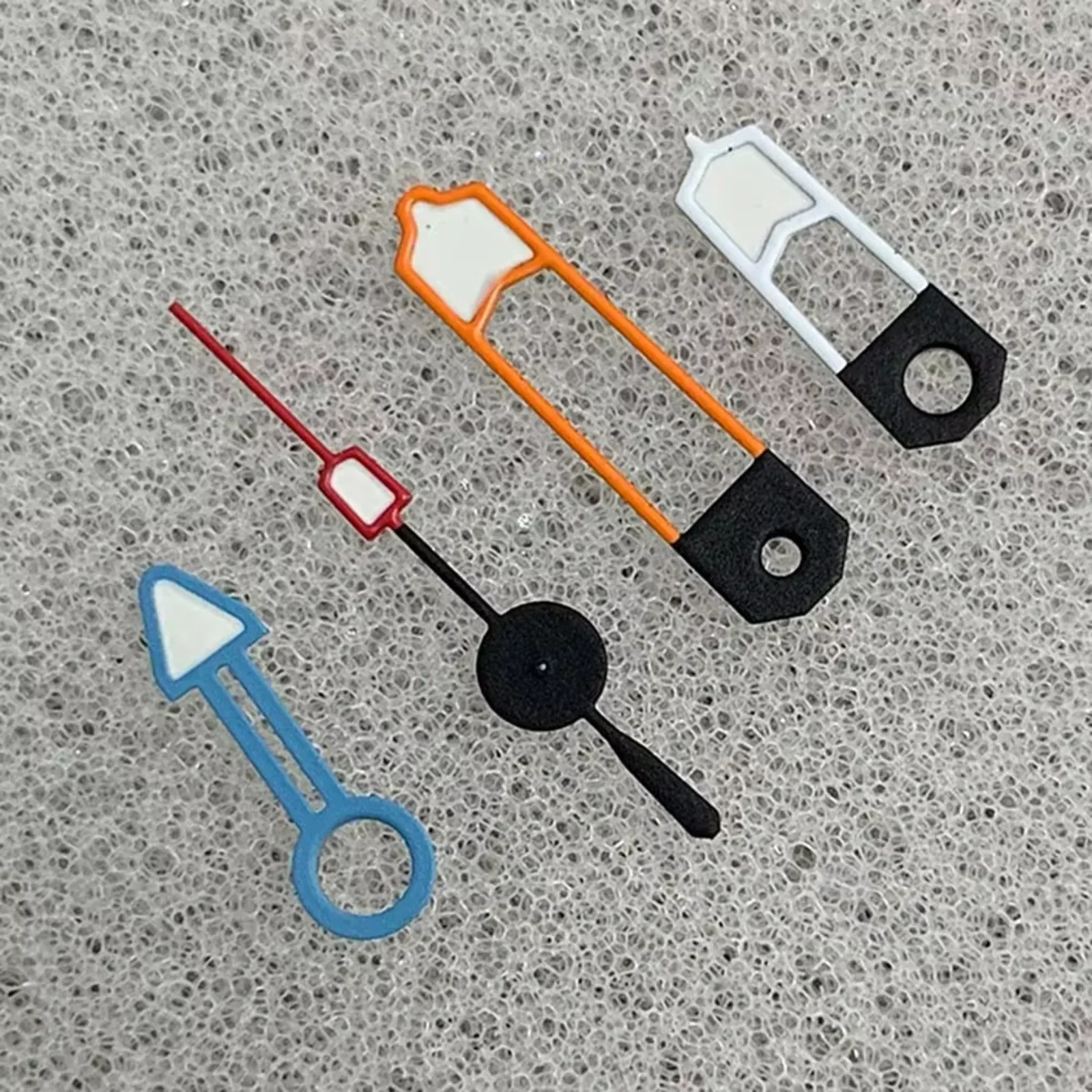 

For NH34 Watch Hands Orange-White-Blue-Red 4 Pointers Green Luminous Needles for NH34 Movement Diy Parts