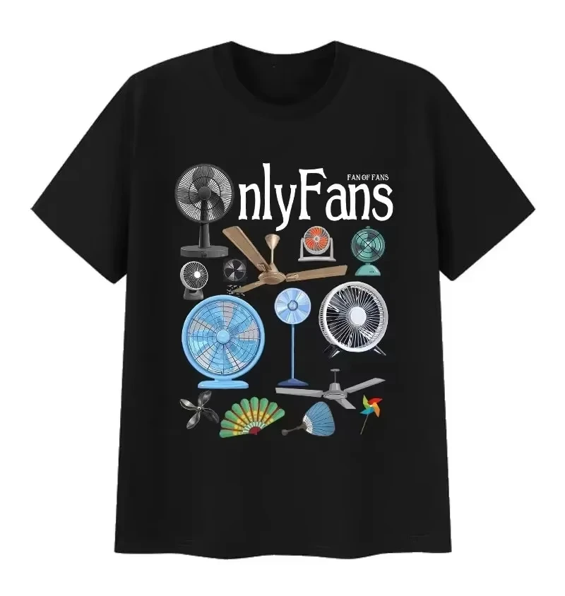 OnlyFans Fanatic T-Shirt, mehrfarbiges Fan-Grafik-T-Shirt, humorvolles Wordplay-Design, einzigartiges Conversation Starter-Baumwollshirt
