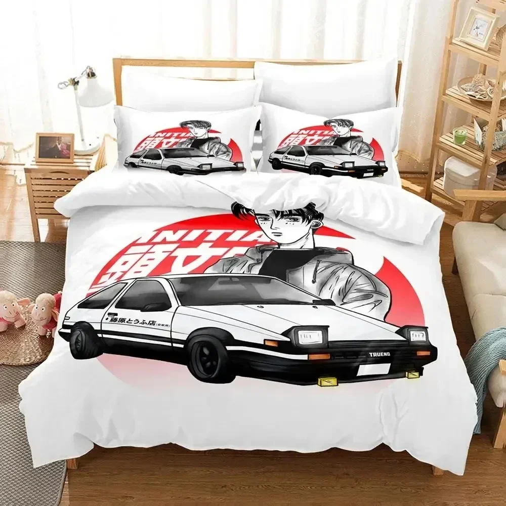 

Luxury New 3D Print Initial D AE86 Comfortable Duvet Quilt Cover Pillowcase Bedding Set Children Bedroom Decoration Home Textile