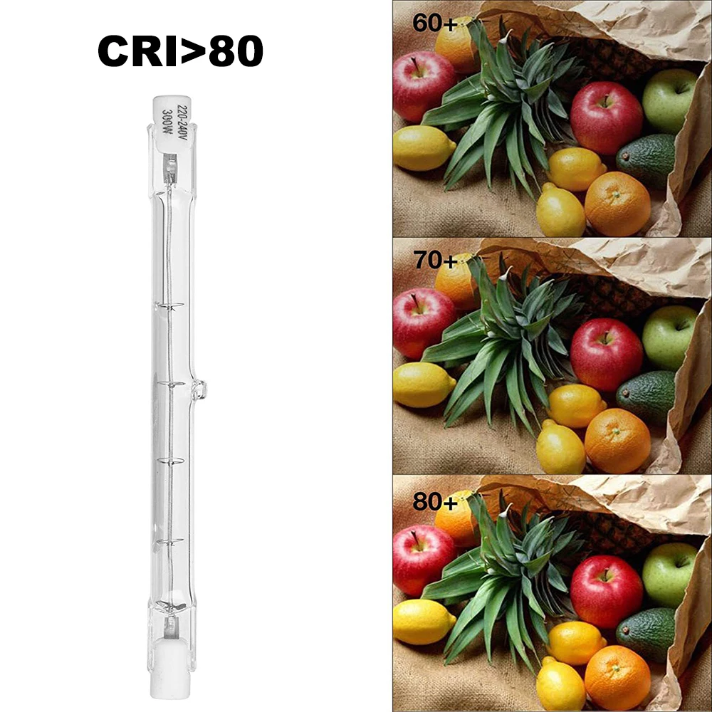 Lámpara halógena lineal de 10 piezas, luces de inundación de filamento de doble extremo, tubo de cuarzo, 78mm, 118mm, 189mm, 254mm, 220mm, 200 V,