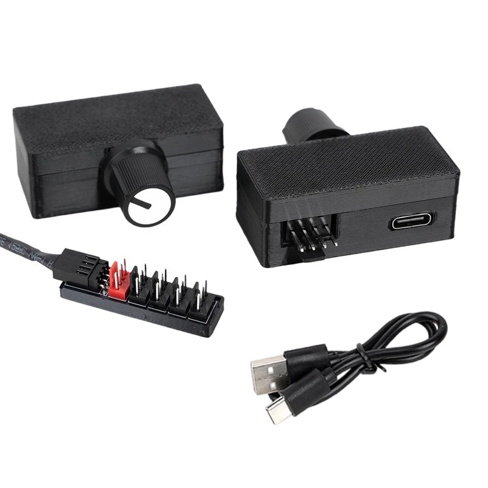 For Quiet PC Operation 4 Wire Fan Hub Easy Installation Fan Controller Usb Powered Fan Noise Reduction Technology
