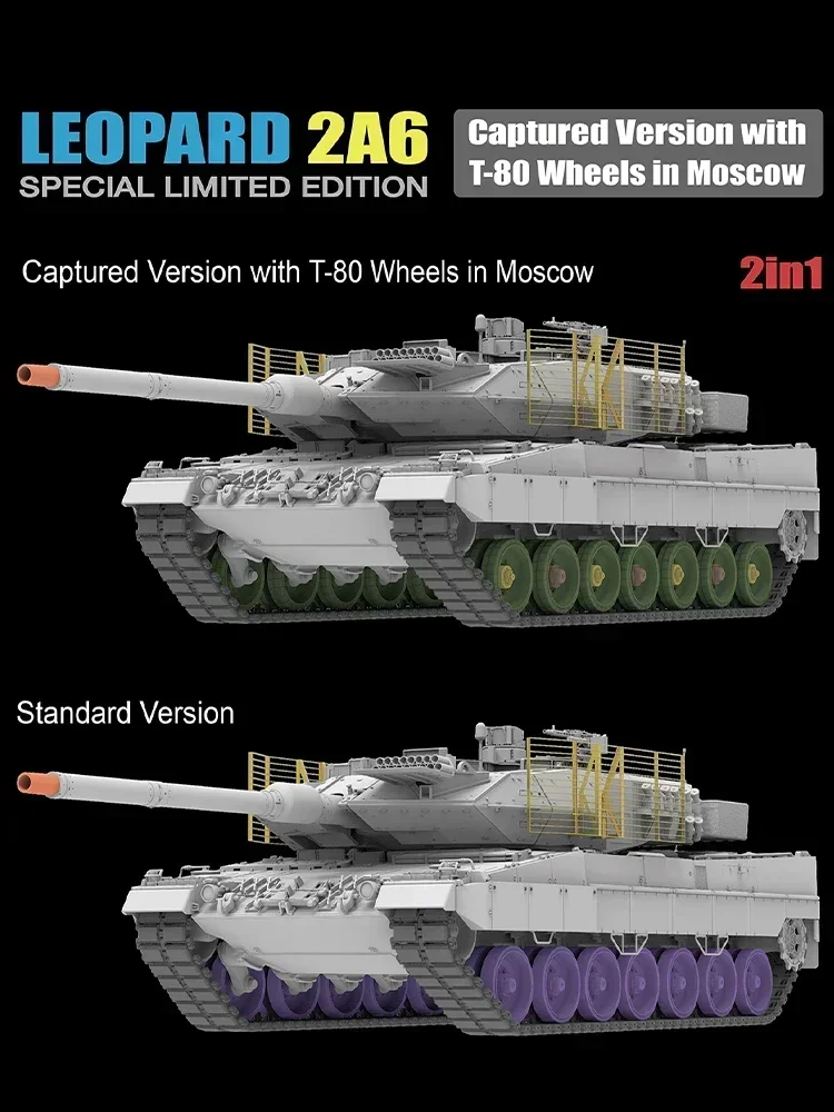 1/35 Ryefield 모델 Rm-5114 Leopard 2A6 T-80 휠, 에칭 시트 보호 네트 어셈블리 스케일 diy 장난감 모델 키트