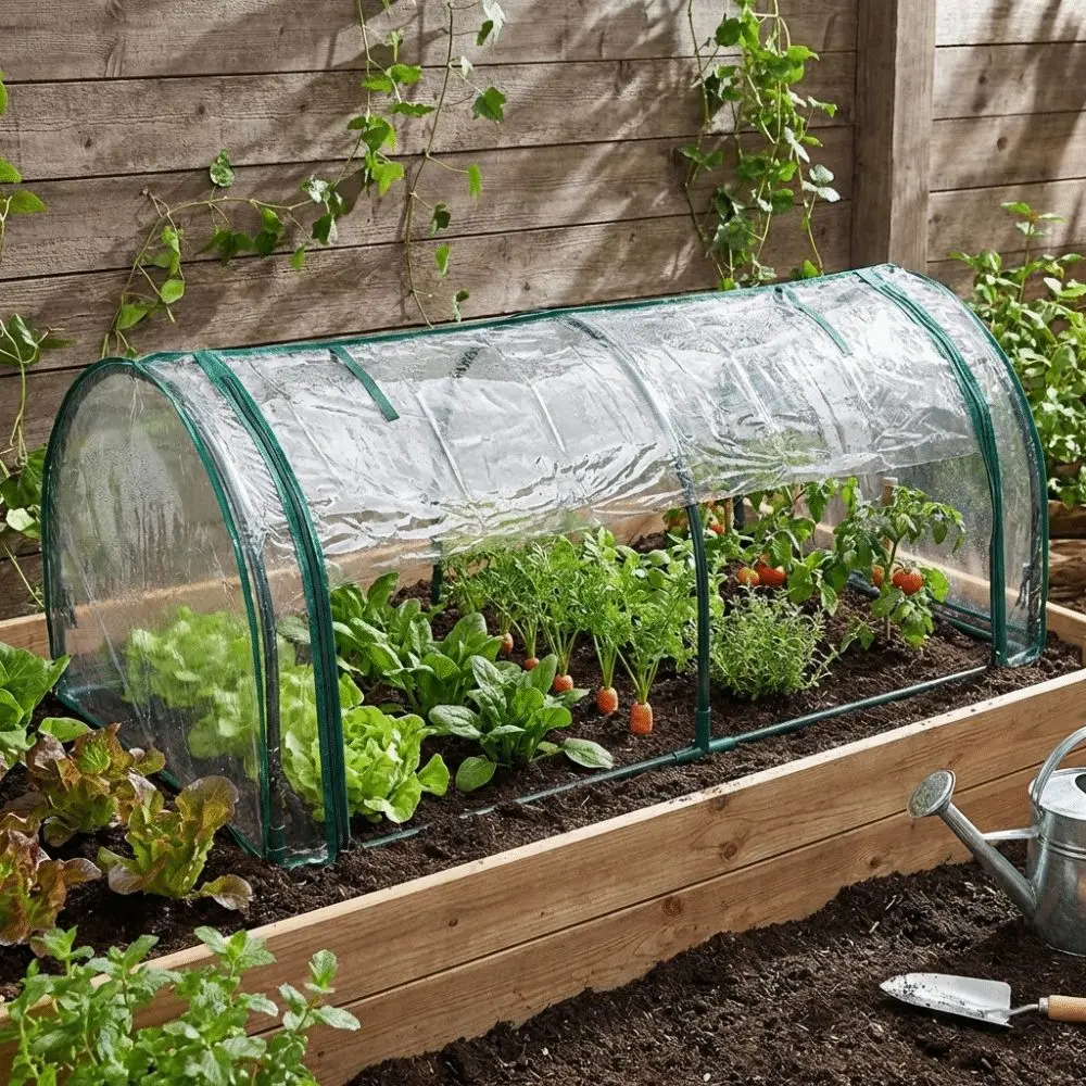 

Прозрачная мини-теплица для растений: пластиковый водонепроницаемый изоляционный чехол, защита от птиц, эффективная защита растений, палатка для выращивания на открытом воздухе