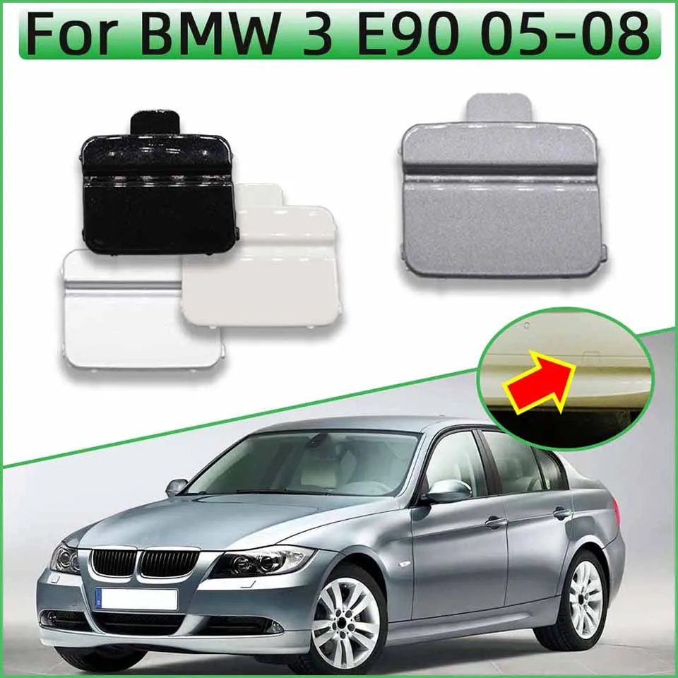 Rear Bumper Towing Hook Cover For BMW 3 E90 320 323 325 328 330 2005-2008 Tow Hitch Trailer Lid Painted Trim Cap Painted